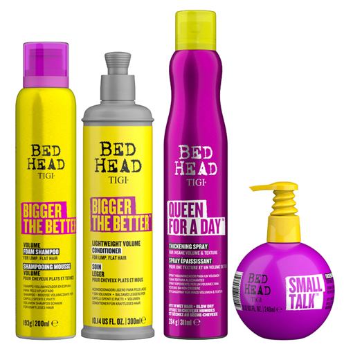 Tigi kit bed head volume bigger shampoo + conditioner + queen for a day  spray + small talk - colore:. Shop Italia Market