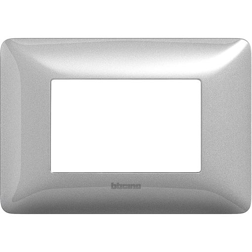 Immagine di Placca a 3 moduli serie matix silver