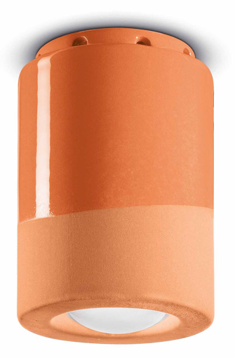 Immagine di Pi plafoniera  ceiling lamparancio pesca  peach orange - 1 x max 28w e14 - ip20