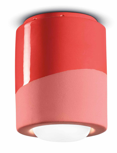 Immagine di Pi plafoniera  ceiling lamprosso corallo  coral red  - 1 x max 53w e27 - ip20