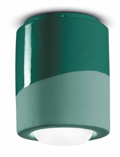 Immagine di Pi plafoniera  ceiling lampverde bottiglia  bottle green - 1 x max 53w e27 - ip20