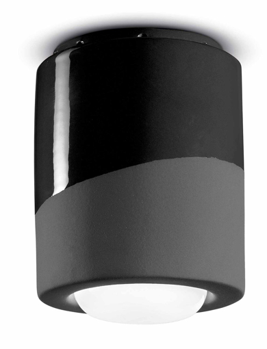 Immagine di Pi plafoniera  ceiling lampnero carbone  carbon black  - 1 x max 53w e27 - ip20