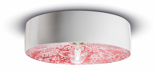 Immagine di Pi plafoniera d.40  ceiling lamp d.40ming rosso  ming red - 1 x max 77w e27 - ip20