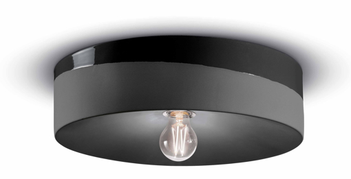 Immagine di Pi plafoniera d.40  ceiling lamp d.40nero carbone  carbon black  - 1 x max 77w e27 - ip20