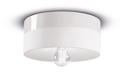 Immagine di Pi plafoniera d.25  ceiling lamp d.25bianco grezzo  natural white  - 1 x max 77w e27 - ip20