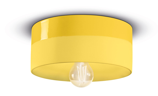 Immagine di Pi plafoniera d.25  ceiling lamp d.25giallo limone  lemon yellow - 1 x max 77w e27 - ip20