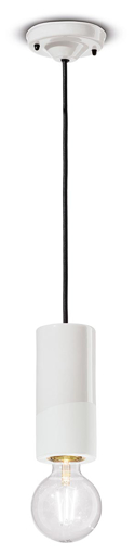 Immagine di Pi sospensione cilindro largo  pendantbianco grezzo  natural white  - 1 x max 77w e27 - ip20