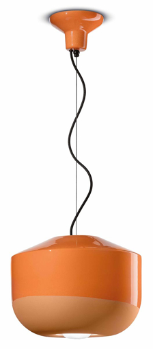 Immagine di Bellota sospensione d.35  pendant d.35arancio pesca  peach orange - 1 x max 53w e27 - ip20