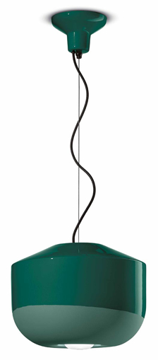 Immagine di Bellota sospensione d.35  pendant d.35verde bottiglia  bottle green - 1 x max 53w e27 - ip20