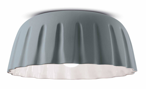 Immagine di Madame gres plafoniera piccola  small ceiling lampgrigio tele  tele grey - 1 x max 53w e27 - ip20