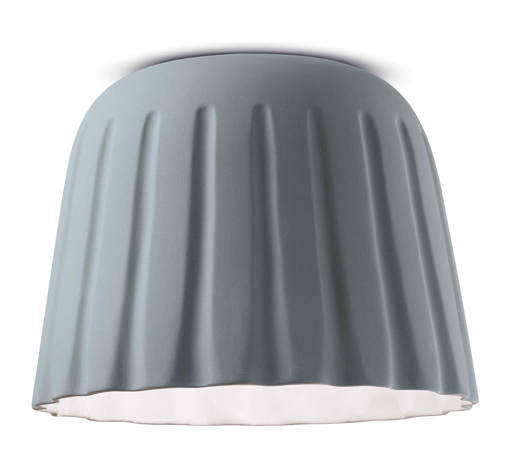 Immagine di Madame gres plafoniera grande  large ceiling lampgrigio tele  tele grey - 1 x max 53w e27 - ip20