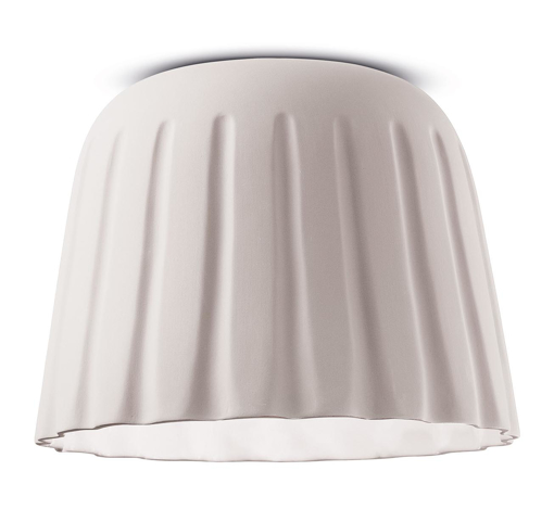 Immagine di Madame gres plafoniera grande  large ceiling lampbianco naturale  matt white - 1 x max 53w e27 - ip20