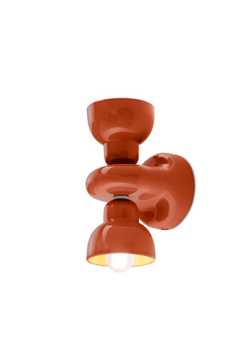 Immagine di Berimbau applique 2 luci  wall lamparancio pokè  pokè orange - 2 x max 28w e14 - ip20