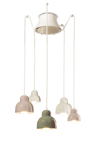 Immagine di Berimbau sospensione 5 luci accento vsa  5 - lights pendant vsa accent3 x max 53w e27  -  2 x max 28w e14 - ip20