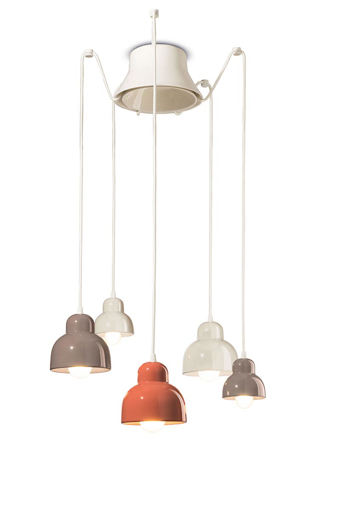 Immagine di Berimbau sospensione 5 luci accento apo  5 - lights pendant apo accent3 x max 53w e27  -  2 x max 28w e14 - ip20