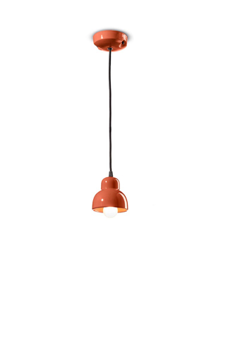 Immagine di Berimbau sospensione piccola  small pendantarancio pokè  pokè orange - 1 x max 28w e14 - ip20