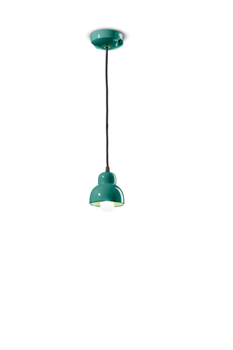 Immagine di Berimbau sospensione piccola  small pendantturchese  azul - 1 x max 28w e14 - ip20