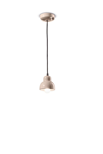 Immagine di Berimbau sospensione piccola  small pendantgrigio sabbia  sand grey - 1 x max 28w e14 - ip20