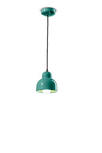 Immagine di Berimbau sospensione grande  large pendantturchese  azul - 1 x max 53w e27 - ip20