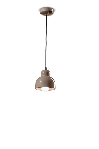 Immagine di Berimbau sospensione grande  large pendantmarrone moka  moka - 1 x max 53w e27 - ip20