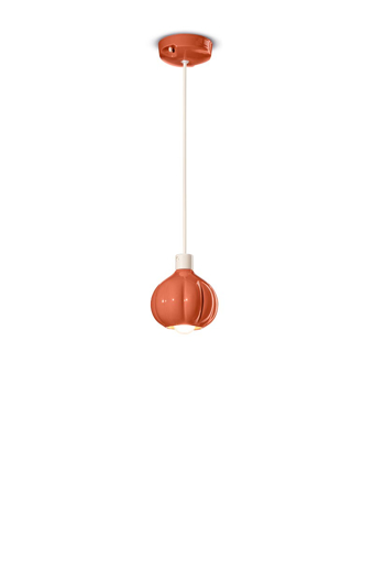 Immagine di Afoxe' sospensione piccola ceramica  small ceramic pendantarancio pokè  pokè orange - 1 x max 28w e14 - ip20