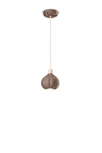 Immagine di Afoxe' sospensione piccola ceramica  small ceramic pendantmarrone moka  moka - 1 x max 28w e14 - ip20