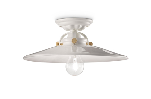 Immagine di B&w plafoniera  ceiling lampsmalto bianco  glazed white - 1 x max 77w e27 - ip20