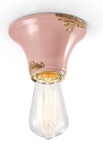 Immagine di Vintage plafoniera  ceiling lampvintage cipria   vintage pink  - 1 x max 77w e27 - ip20