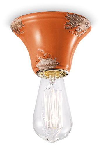 Immagine di Vintage plafoniera  ceiling lampvintage arancio  vintage orange - 1 x max 46w e14 - ip20