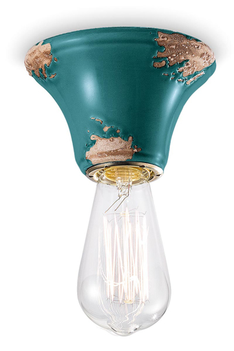 Immagine di Vintage plafoniera  ceiling lampvintage verde  vintage green oil - 1 x max 46w e14 - ip20