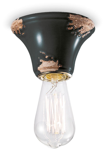 Immagine di Vintage plafoniera  ceiling lampvintage nero  vintage black - 1 x max 46w e14 - ip20