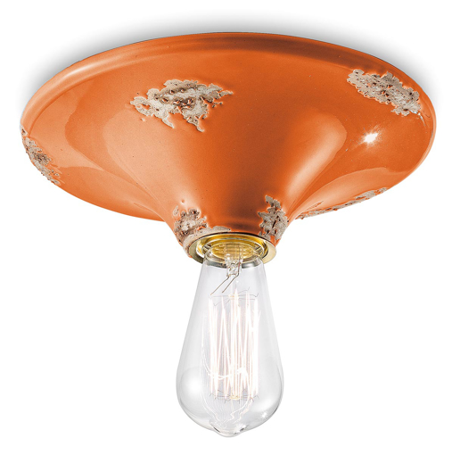 Immagine di Vintage plafoniera  ceiling lampvintage arancio  vintage orange - 1 x max 77w e27 - ip20