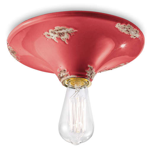 Immagine di Vintage plafoniera  ceiling lampvintage rosso  vintage red - 1 x max 77w e27 - ip20