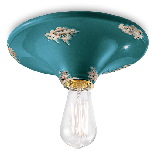 Immagine di Vintage plafoniera  ceiling lampvintage verde  vintage green oil - 1 x max 77w e27 - ip20