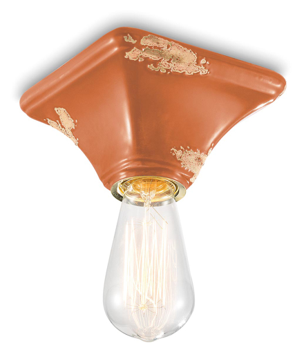 Immagine di Vintage plafoniera  ceiling lampvintage arancio  vintage orange - 1 x max 77w e27 - ip20