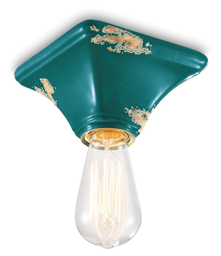 Immagine di Vintage plafoniera  ceiling lampvintage verde  vintage green oil - 1 x max 77w e27 - ip20