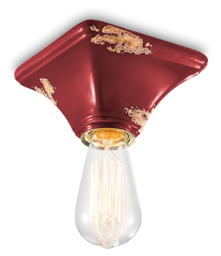 Immagine di Vintage plafoniera  ceiling lampvintage bordeaux  vintage bordeaux - 1 x max 77w e27 - ip20