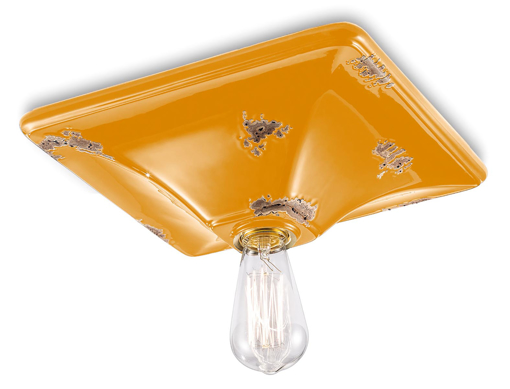 Immagine di Vintage plafoniera  ceiling lampvintage giallo  vintage yellow - 1 x max 77w e27 - ip20