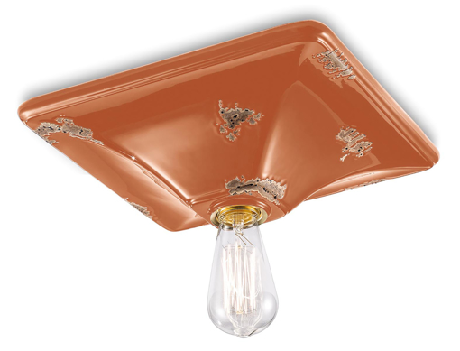 Immagine di Vintage plafoniera  ceiling lampvintage arancio  vintage orange - 1 x max 77w e27 - ip20