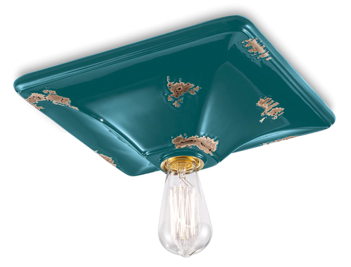 Immagine di Vintage plafoniera  ceiling lampvintage verde  vintage green oil - 1 x max 77w e27 - ip20