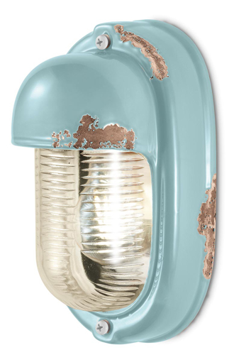 Immagine di Vintage applique  wall lampvintage azzurro  vintage light blue - 1 x max 42w e27 - ip20