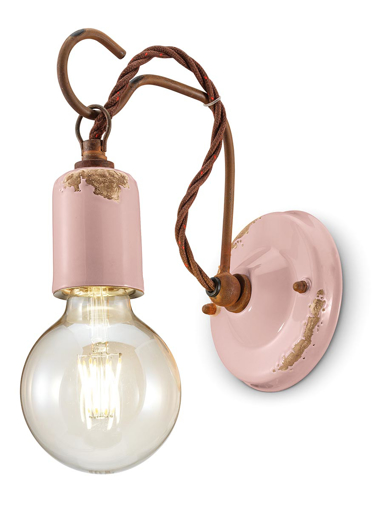 Immagine di Vintage applique  wall lampvintage cipria   vintage pink  - 1 x max 53w e27 - ip20