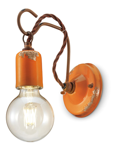 Immagine di Vintage applique  wall lampvintage arancio  vintage orange - 1 x max 53w e27 - ip20