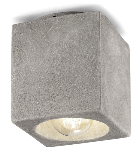 Immagine di Vintage plafoniera  ceiling lampcement  cement - 1 x max 53w e27 - ip20