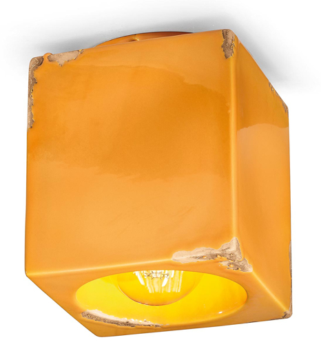 Immagine di Vintage plafoniera  ceiling lampvintage giallo  vintage yellow - 1 x max 53w e27 - ip20