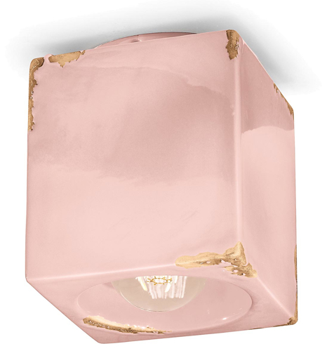 Immagine di Vintage plafoniera  ceiling lampvintage cipria   vintage pink  - 1 x max 53w e27 - ip20