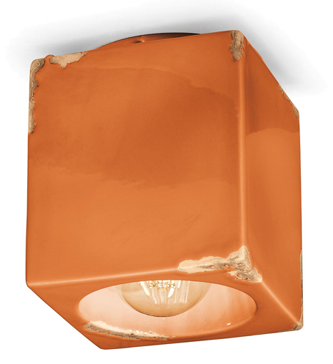 Immagine di Vintage plafoniera  ceiling lampvintage arancio  vintage orange - 1 x max 53w e27 - ip20