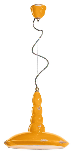 Immagine di Vague - vintage sospensione  pendantvintage giallo  vintage yellow - 1 x max 53w e27 - ip20