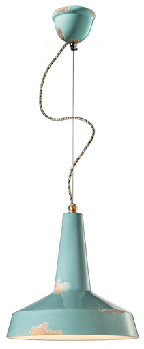 Immagine di Vague - vintage sospensione  pendantvintage azzurro  vintage light blue - 1 x max 53w e27 - ip20