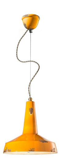 Immagine di Vague - vintage sospensione  pendantvintage giallo  vintage yellow - 1 x max 53w e27 - ip20